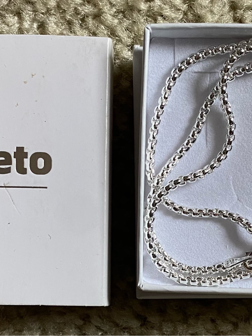 925 Silver Chain Necklace in Branded Box